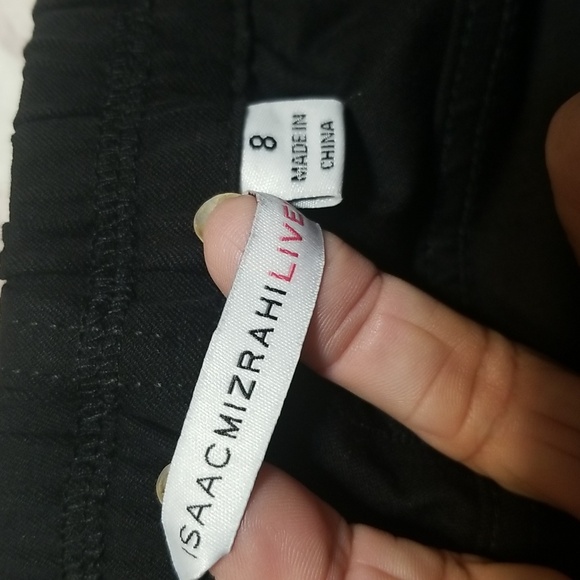 ISAAC MIZRAHI LIVE Sz 8 Black straight leg pull on slacks EUC, CL # 142 - Picture 5 of 8